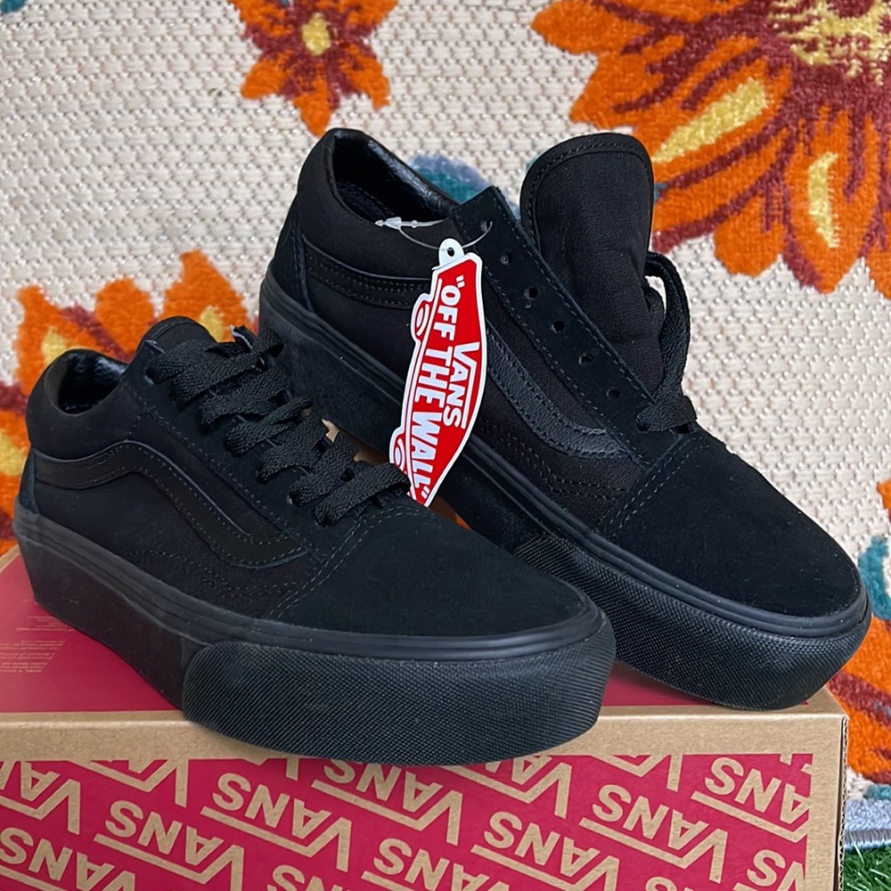 Vans Old School Platforms Black/Black WMNS - Picture 5 of 16